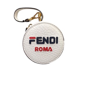 フェンディ FENDI エコバックパック ホワイト　ゴールド金具 ナイロン エコバッグ レディース 中古