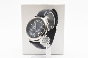 箱入り 稼働品 エンポリオアルマーニ クロノグラフ デイト ラウンド AR-2473 クオーツ メンズ 腕時計 EMPORIO ARMANI