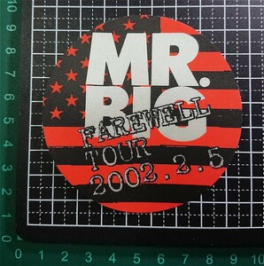 【送料無料】Mr.Big　Farewell Tour 2002.2.5 パッチ　非売品【未使用】