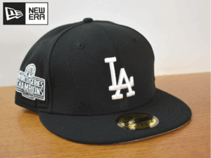 K116《未使用品》NEW ERA ニューエラ 59FIFTY【7-3/4 - 61.5cm】LA DODGERS ドジャース フラット 帽子 キャップ サイドパッチ USモデル