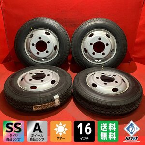 【個人宅配送不可】新車外し品 185/85R16 16×5.5J 116.5-8TC 5H 2022～2023年製 エルフ等 タイヤ＆ホイール4本SET【47139900】