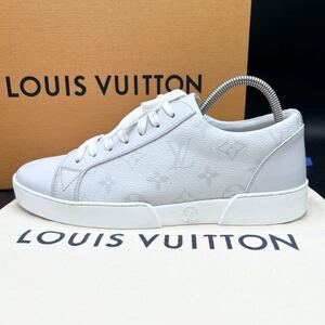 1円 【美品】 LOUIS VUITTON ルイヴィトン マッチアップライン モノグラム メンズ ローカット スニーカー シューズ 靴 ホワイト 24.5cm位