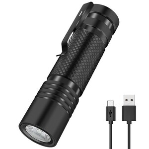 ミニ led懐中電灯 800ルーメン 防水 5モード調光 CREE XM-L2 LED 充電式 USB フラッシュライト 防災グッズ 登山 Type C SOS 小型 LEDA-S05