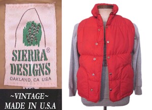 ビンテージ 7本木タグ SIERRA DESIGNS シェラデザイン USAアメリカ製 Goose ダウンベスト VINTAGE ウエアハウス RRL ノースフェイス model