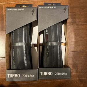 2本セット Specialized S-Works Turbo T2/T5 Folding Tire 24-700 Black(スペシャライズド エスワークス ターボ クリンチャータイヤ）黒