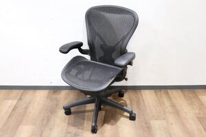 GMHH405○HermanMiller / ハーマンミラー AERON アーロンチェア Bサイズ デスクチェア ワークチェア オフィス 書斎椅子