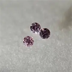 希少！【天然ピンクダイヤモンド】Pink Diamond 約2mm・3pcs