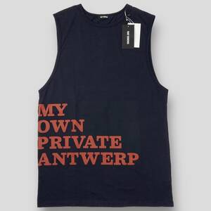 新品未使用 RAF SIMONS / ラフシモンズ 20SS Tank top my own private Antwerp 201-146B M SSM3403 ネイビー タンクトップ プリント