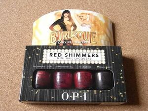 送料無料●在庫僅か●廃盤 OPI●ホリデー限定 バーレスクred simmers　● ミニ４本セット　新品　　匿名発送