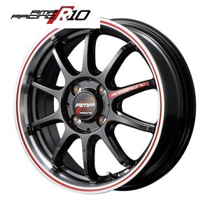 スポーツ系 クリスタルブラック RMP RACING R10 7.0J 17in IS45 PCD100 新品4本 スイフト ロードスター ノート ヤリス アクア