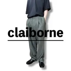 ★USA古着★claiborne 2タックパンツ トラウザー SL1-286