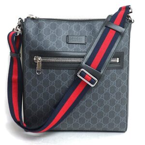 GUCCI グッチ メッセンジャー ショルダーバッグ ブラック 474137 メンズ 中古 美品