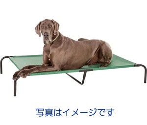 y100702h Amazonベーシック ペットベッド 犬 猫 脚つきコット型 メッシュ 152 x 94 x 23cm XLサイズ グリーン