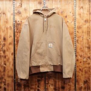 90s usa製 carhartt ダック アクティブパーカー ジャケット メッシュ XL/カーハート