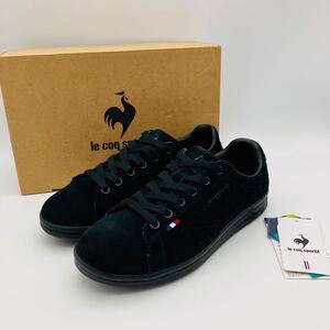 le coq sportif ルコックスポルティフ LA ローラン LE スニーカー シューズ QL1SJC03BK ブラック 黒 天然皮革 スウェード 24cm