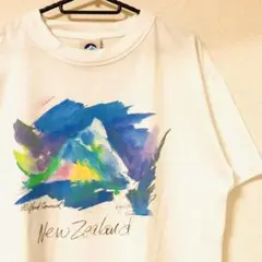 90s アート　ヴィンテージ Tシャツ　古着　白　ニュージーランド