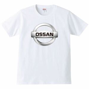 【送料無料】【新品】OSSAN おっさん Tシャツ パロディ おもしろ プレゼント 父の日 メンズ 白 Sサイズ