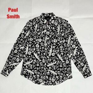 【人気】Paul Smith　ポールスミス　STREET FOX PRINT SHIRT　総柄シャツ　キツネ　バイカラー　ユニセックス　定価19,800円　192321 610PN