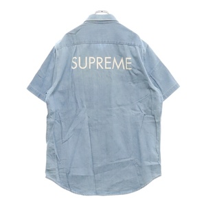 SUPREME シュプリーム 15SS Classic Logo Denim Shirt クラシック バックロゴ デニム 半袖シャツ インディゴ