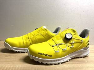 未使用 23cm 2E ニューバランス ゴルフシューズ UGH1001Yイエロー new balance