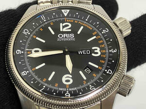 ORIS 01 735 7672 4084／オリス　裏蓋スケルトン自動巻き腕時計／SSブレス／インナーベゼル／26石 店舗受取可