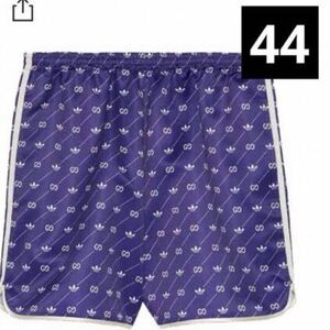 Gucci x adidas Trefoil Print Shorts Blue 44