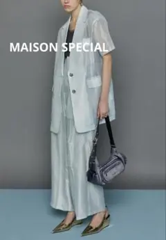 ♠️MAISON SPECIAL メゾンスペシャル　シアーハイウエストパンツ