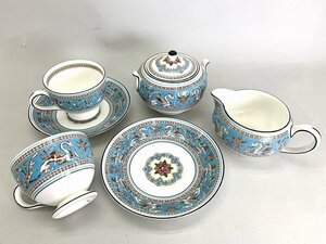 WEDGWOOD ウェッジウッド フロレンティーン ティーセット カップ クリーマー シュガーポット[03-3740