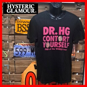 HYSTERIC GLAMOUR ヒステリックグラマー　プリント　半袖Tシャツ　Ｍ　ブラック　黒