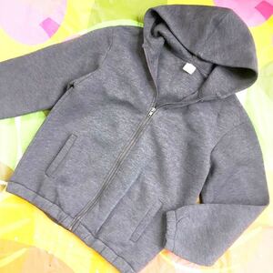 美品【ZARA kids】ジップアップパーカー（164cm/160cm位）グレー .ダンボール生地/ジャケット.上着/普段.アウトドア.遠足.修学旅行