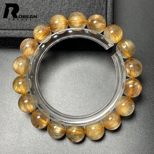 絶賛 EU製 定価9万円★ROBEAN・極!極満針ルチルクォーツ★ブレスレット パワーストーン 天然石 綺麗 金運 お守り 10.8-11.3mm M1126549