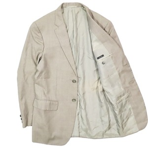 ジルサンダー JIL SANDER テーラード ジャケット 2B ブレザー TAILOR MADE 総裏地 センターベント ウール 46 M ベージュ メンズ YBA11