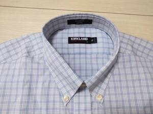 ★新品　KIRKLAND SIGNATURE　カークランド　シグネチャー　半袖シャツ　★ノンアイロン　★チェック柄　★ビジネスにも