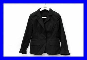 ●美品 バーバリー Burberry ジャケット 38サイズ 綿97％ ポリウレタン3％ ブラック 黒 ロンドン 服上 三陽商会 F4349