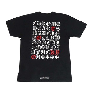 クロムハーツ Made In Hollywood バックプリント Tシャツ メンズ ブラック CHROME HEARTS 中古 【アパレル・小物】