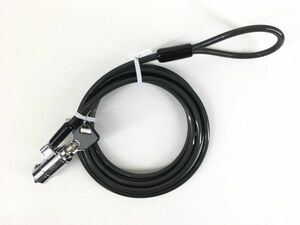 ELECOM セキュリティワイヤーロック ×1本 盗難防止 シリンダ錠 鍵付き セキュリティワイヤー ノートパソコン パソコン 中古品【送料無料】