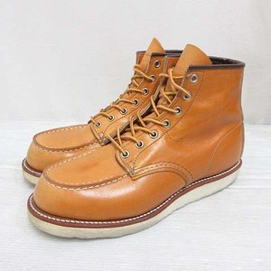 レッドウィング REDWING 良品 9875 アイリッシュセッター ブーツ 復刻犬タグ 8E 26cm ゴールドラセット モックトゥ レザー シューズ 09875