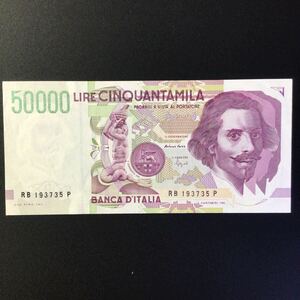 World Paper Money ITALY 50000 Lire【1992】