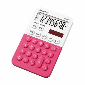【新品】(まとめ) シャープ カラー・デザイン電卓 8桁ミニミニナイスサイズ ピンク系 EL-760R-PX 1台 【×10セット】