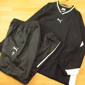 ◎使用少なめ！M 上下セット！PUMA プーマ◆ウィンドブレーカー ピステジャケット&裏起毛パンツ 秋冬！◆メンズ 黒◆BA1509