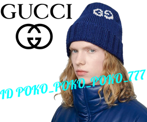 即決 グッチ GUCCI ニット帽 ニットキャップ ニット 帽子 キャップ クリーニング済み