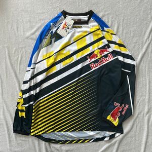 アウトレット処分 KINI RED BULL VINTAGE SHIRT YELLOW/BLUE XLサイズ レッドブル オフロードシャツ メッシュ A50704-5