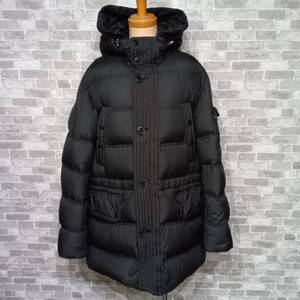 usH-1624【MONCLER/モンクレール】ダウンコート/AFTON/アフトン/ロング/ダウンジャケット/レディース/サイズ2/ブラック/黒/肉厚コート