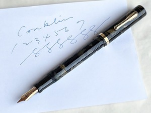 １９２０年代　　　Conklin　ENDURA　万年筆　　　ブラックオリーブマーブル　　　訳あり品