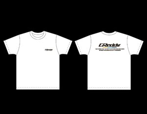 個人宅発送可能 TRUST トラスト GReddy ロゴTシャツ Tシャツ (2023) ホワイト XL サイズ 文字色：ブラック (18001886)