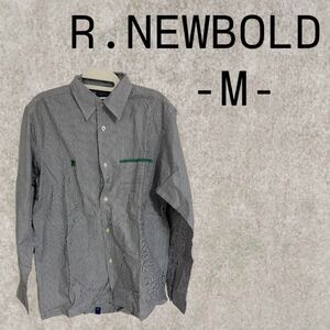 【R. NEWBOLD】 アールニューボールド （M）ストライプ シャツ 