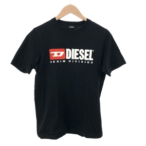 ◆DIESEL ディーゼル ロゴ 半袖 カットソー サイズ:XXS◆ ブラック メンズ トップス