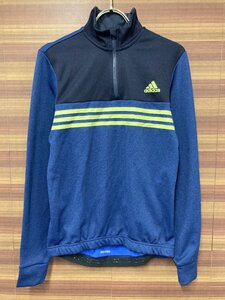 GC594 adidas 長袖 サイクルジャージ M ネイビー