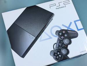 【未使用】PlayStation2 本体 SCPH-90000CB チャコール・ブラック 最後期品 SONY slim ／ プレイステーション２ PS2 ソニー スリム 90000