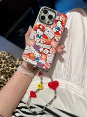 HELLO KITTY×CASETIFY 50周年 スマホケース+ストラップ  2点セット iPhone 16 Proケース  iphone15proケース MagSafe対応 iphone14ケース iPhone13promaxケース